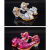 New Princess Shoes Kids Shoes Girls High Heels Dress Shoes Flower Butterfly Sandals Bowknot Crystal Princess Queen Cosplay Party Girl Dance Shoes