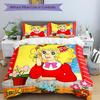 Flower Girl'S Garden Adventure Print 3Pcs Bedding Setduvet Cover With 2 Bedropillowcase Home Birthday Gift