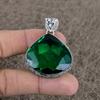 Chrome Diopside Gemstone Handmade 925 Sterling Silver Jewelry Pendant 1.89" KKG-1