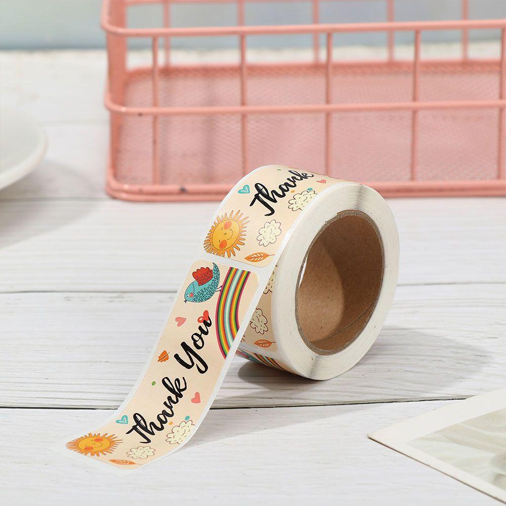 Упаковочные Декоративные Запечатывающие Этикетки Мультяшный Узор Наклейки Спасибо Выражаю Признательность Приветственные Бирки