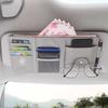 PU Leather Multi-Pocket Car Sun Visor Point Storage Pocket Bag For Mercedes Benz W204 W124 W201 W202 W212 W220 W205 GLA CLA AMG