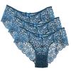 Womem Sexy Lace Panties Floral Hollow Soft Comfort Briefs Lingerie Underwear 3 Pieces