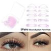 5Pairs Eyelash Extension Silicone Eyelash Perm Pads Reusable Sticky Lashes Rods  Women