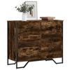VidaXL Commode Smoked Oak 91x35.5x74.5 Cm Engineered Wood 3295304