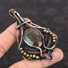 Cuprite Chrysocolla Pendant Gemstone Pendant Copper Wire Wrapped Jewelry Handmade Pendant Copper Pendant Engagement Gift Wire Wrap Pendant