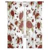 Roses And Butterflies Sheer Curtains For Living Room Window Transparent Voile Tulle Curtain Bedroom Drapes
