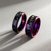 Fashion 8mm Purple Stainless Steel Rings For Men Women Inlay Colorful Abalone Shell Rings Men Wedding Band Jewelry