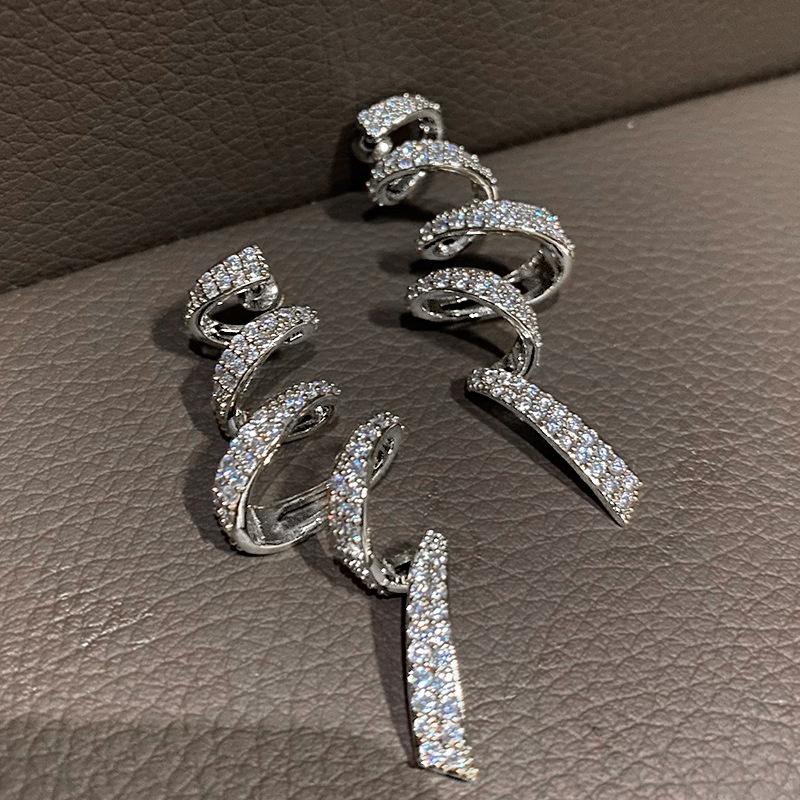 Преувеличенные серьги для женщин, аксессуары для банкетного платья, ювелирные изделия из сверкающего циркония