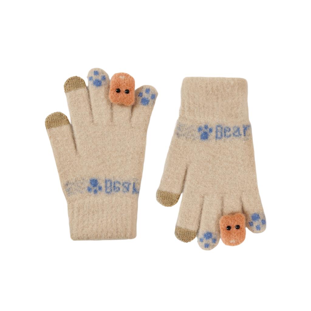 Зимние перчатки Плюс бархатные Толстые Защищающие от холода Велосипедные Сенсорные Вязаные перчатки Теплые Унисекс Шерстяные перчатки