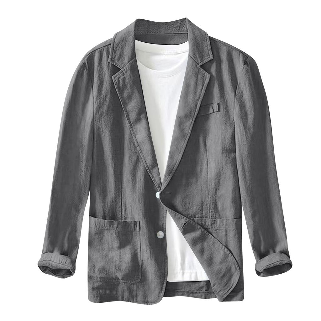 Мужская повседневная модная куртка, однотонная, с длинным рукавом, с карманами