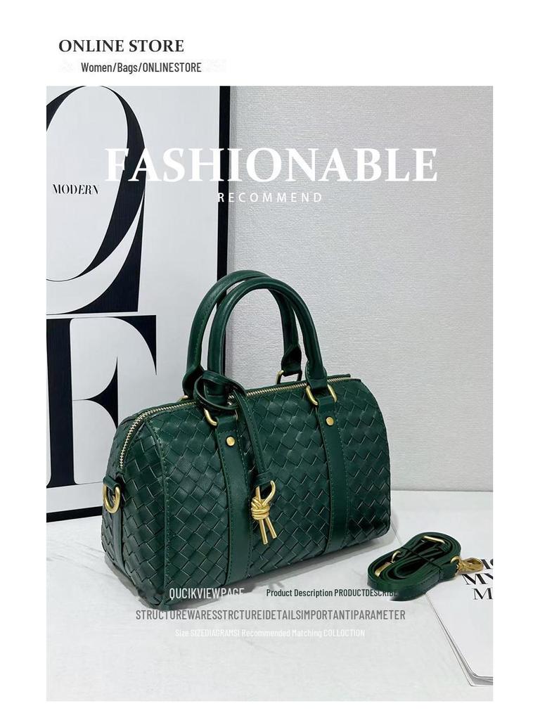Сумка из плетеной воловьей кожи Diamond, осень/зима 2025 г.: Универсальная сумка для бизнеса, поездок на работу, через плечо и через почтальона