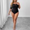 Женский спортивный цельный топ-бра большого размера, эластичный, с бретелями и открытыми плечами, для сексуального образа, как нижний слой, для женщин