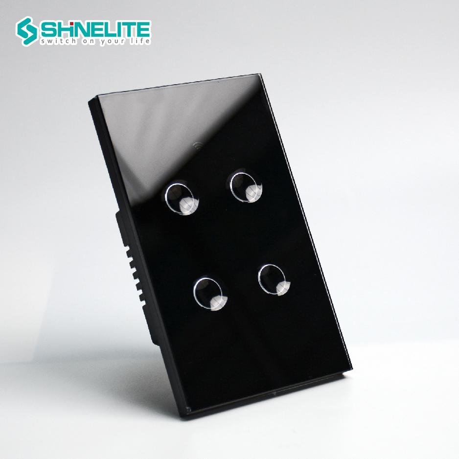 Hot Selling and High Quality Recessed Button Glass Panel Tuya 1/2/3/4 Gang Wifi Zigbee Wall Smart Touch Switch