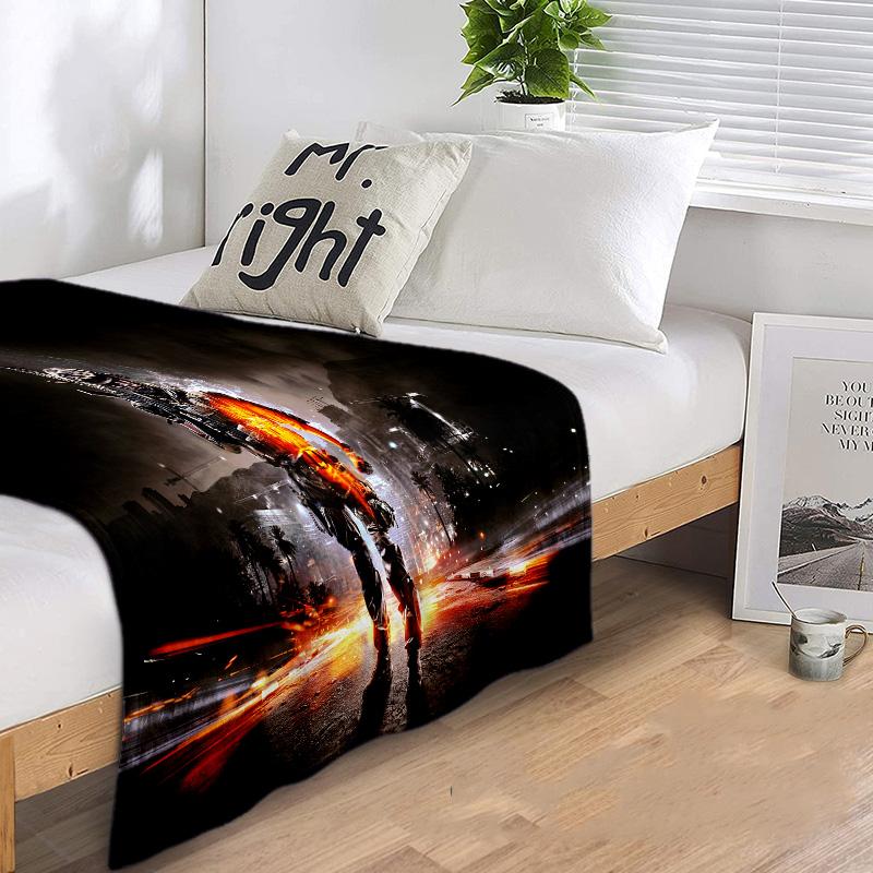 Cyberpunk Soldier  Blanket Soft Comfortable All Seasons Perfect Sofa Office Naps Trips Birthday Christmas Gift