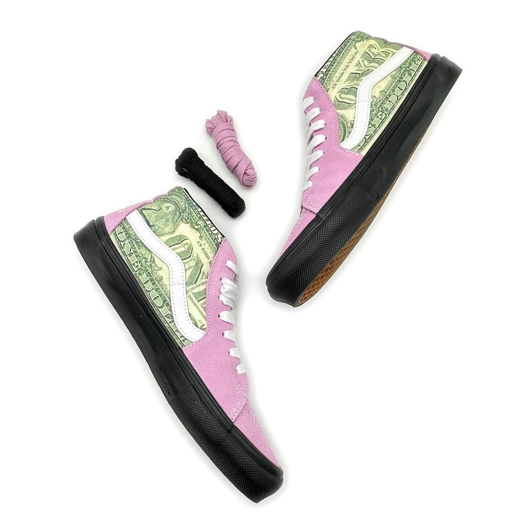 SUP-VANS-23SS-SGM-P Supreme A Vans Doller Skate Grosso Mid Розовый