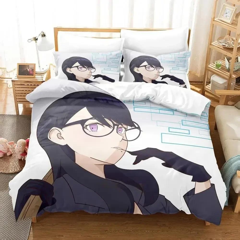 New Summer Time Rendering Bedding Set Cartoon Anime Three-piece Set Adult Kid Bedroom Duvet Cover Sets 3D Kawaii Girls Twin Set