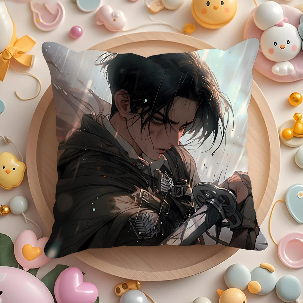 Наволочка для подушки L-Levi Anime A-Ackerman для дома и автомобиля, многоцелевая, двусторонняя, мягкая и прочная для повседневного использования