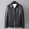 Autumn Men's Lapel Genuine Leather Jacket Men's Business Casual Leather Jacket Sheepskin Jacket