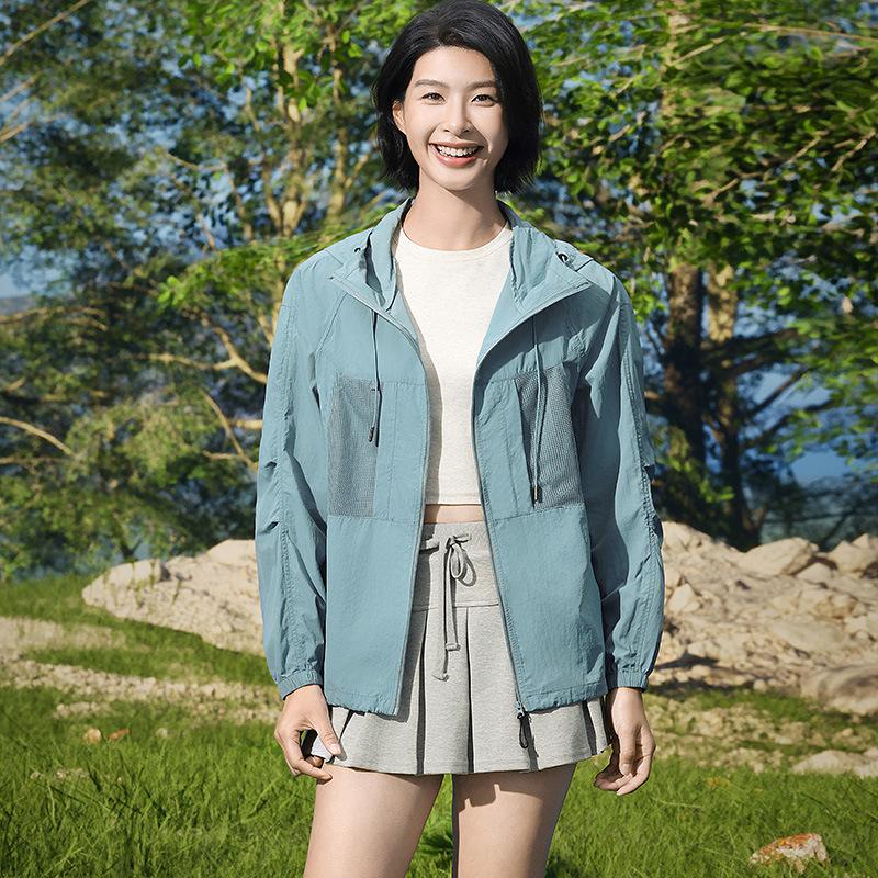 Original yarn couple sunscreen skin clothes high quality thin breathable outdoor UV protection men's and women's quick-drying jackets