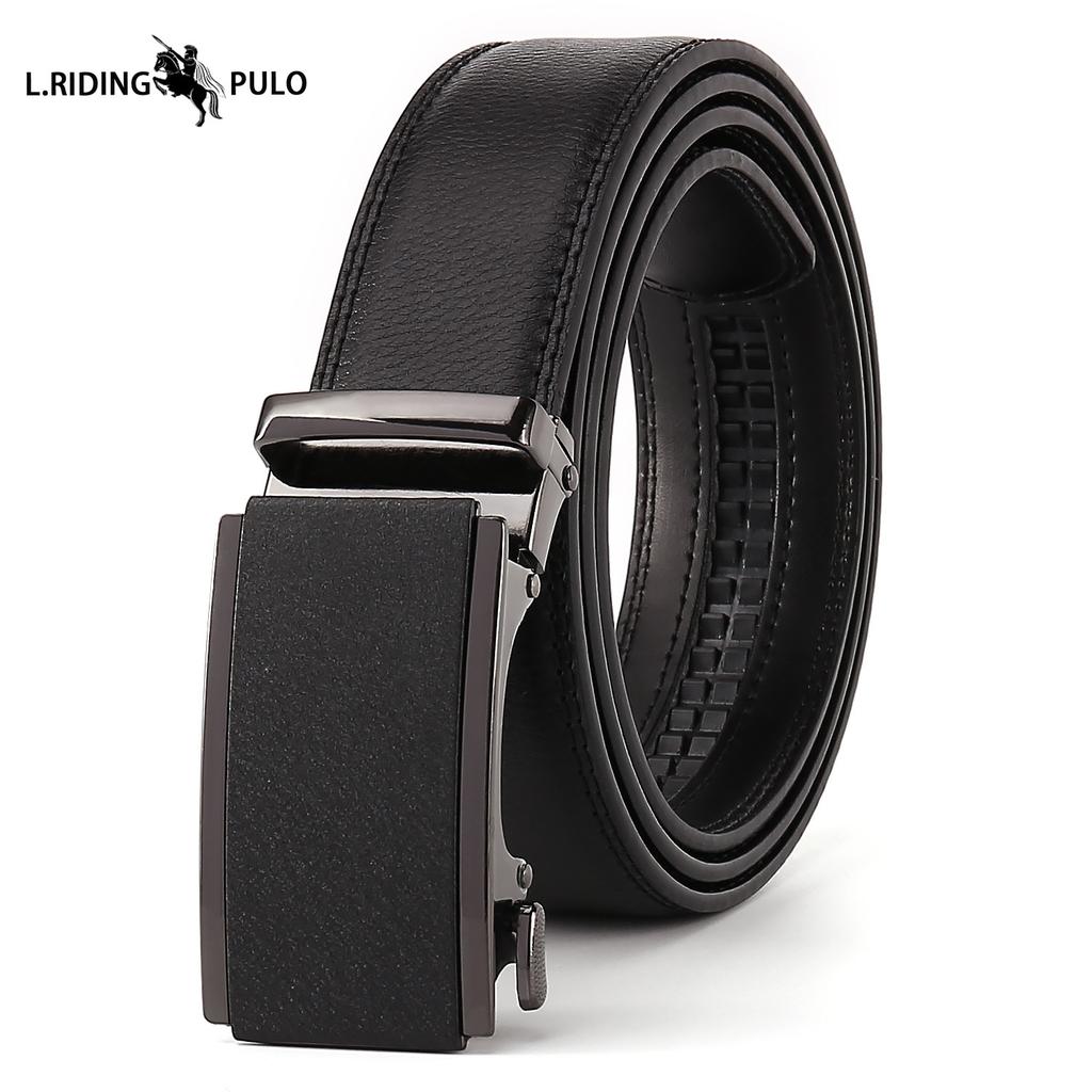 Business Alloy Automatic Buckle Fashion Men's Genuine Leather Belt High-end Simple Belt
