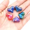 5Pcs Color Plated UV Colorfast Acrylic Vertical Hole Big Fart Peach Heart Beads for Bracelet Necklace Making DIY Jewelry Accessories