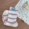 Puppy Fashion Mesh Children Socks Thin Summer Colorful Striped Breathable Casual Soft Comfortable Sock Polka Dot Stripe Printing