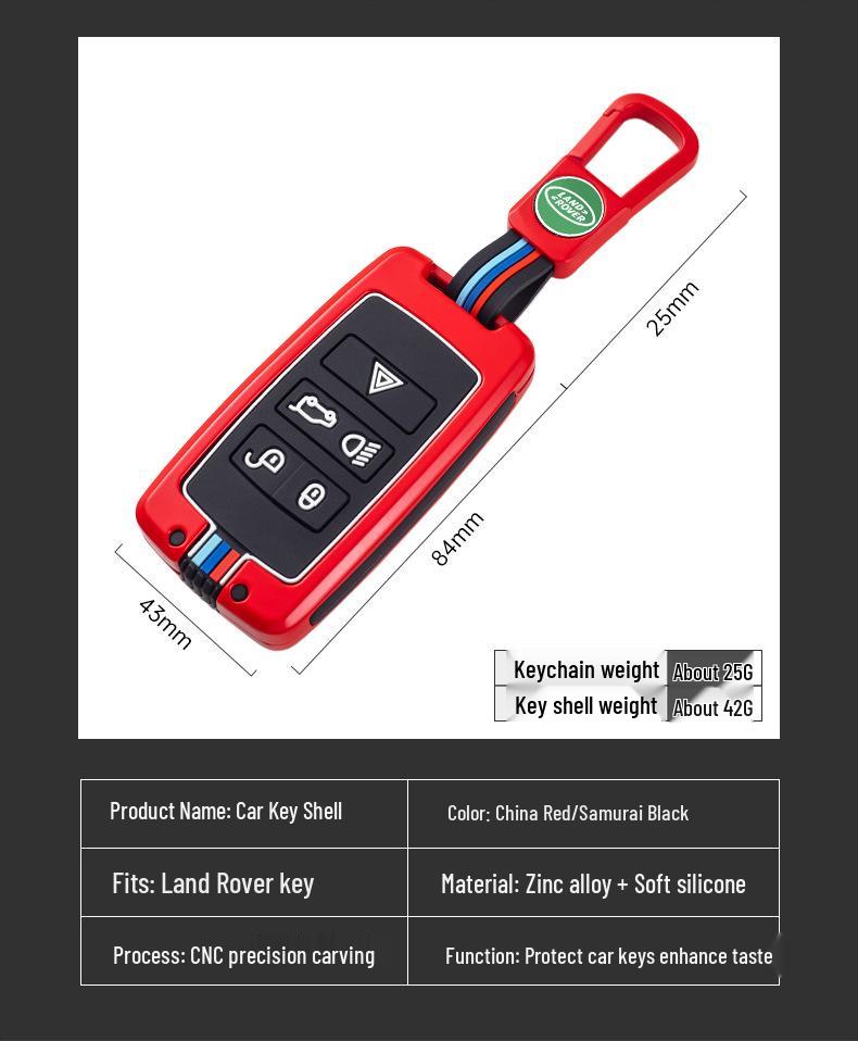 Land Rover Key Case: Fits Range Rover Sport, Velar, Evoque, Defender, Discovery 4, Freelander (22 Models)
