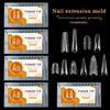 140Pcs Dual Forms Extension Nail Perfect Shape Builder Gel Sandwich System Nail Art Manicure Kit Reusable Salon Clear