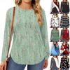 Womens Plus Size Tops Long Sleeve Shirts Round Neck Flowy Tunic Casual Loose Blouse L-5X