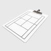 Dry Erase Tennis Coaching Clipboard Double-Sided Tennis Tactical White Board with Marker Pen for Tennis Training