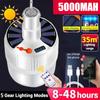 Solar Light Bulb Camping Solar LED Light USB Rechargeable 5Lighting Modes Tent Hanging Bulb for Outdoor Hiking Emergency Outage
