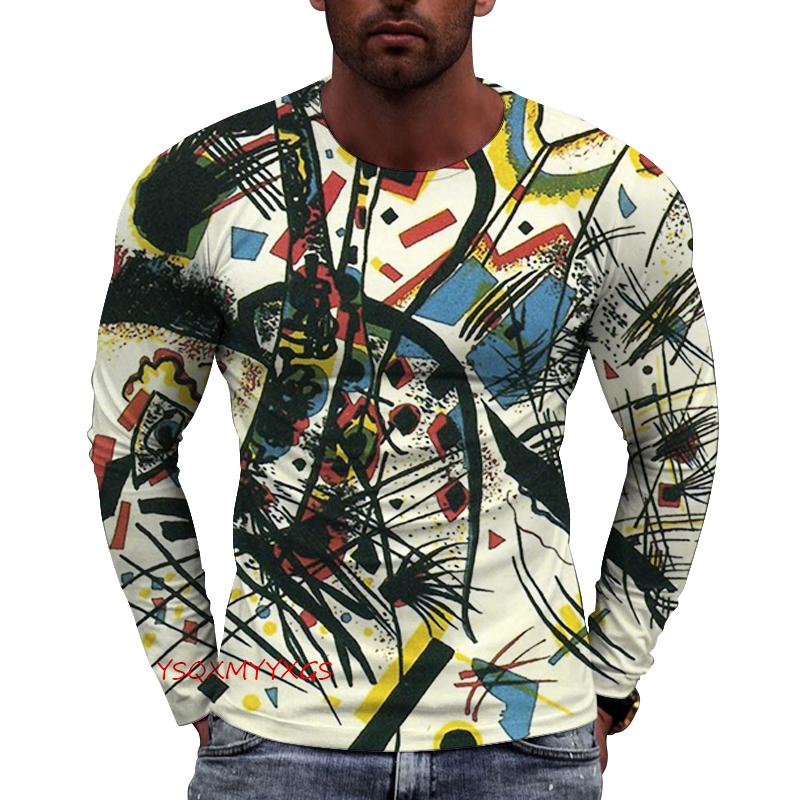 Футболка с 3D-принтом от World Famous, абстрактное искусство, для мужчин и женщин, уличный хип-хоп, с круглым вырезом и длинным рукавом, модная повседневная верхняя статья