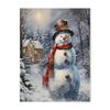 Merry Christmas Holiday Decorative Canvas Painting Nordic Santa Claus City Snow Scene Posters Living Room Wall Art Home Decor