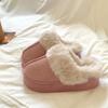 Simple Fur Integrated Cotton Slippers Women's Winter New Outer Wear Home Thick Bottom One Pedal Fluffy Slippers Women