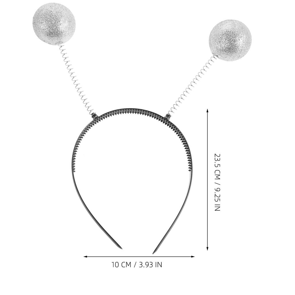 3pcs Foam Ball Headband White Christmas Party Headdress For Adult Lightweight Comfortable No Slip Design Hair Accessory