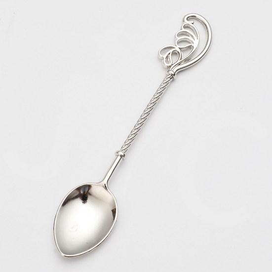 Кофейная ложка с заостренным наконечником и длинной ручкой, ретро-резьба, пищевая многоцелевая посуда, цинковый сплав, столовая ложка для смешивания и размешивания, десертная чайная ложка, кухонный инструмент