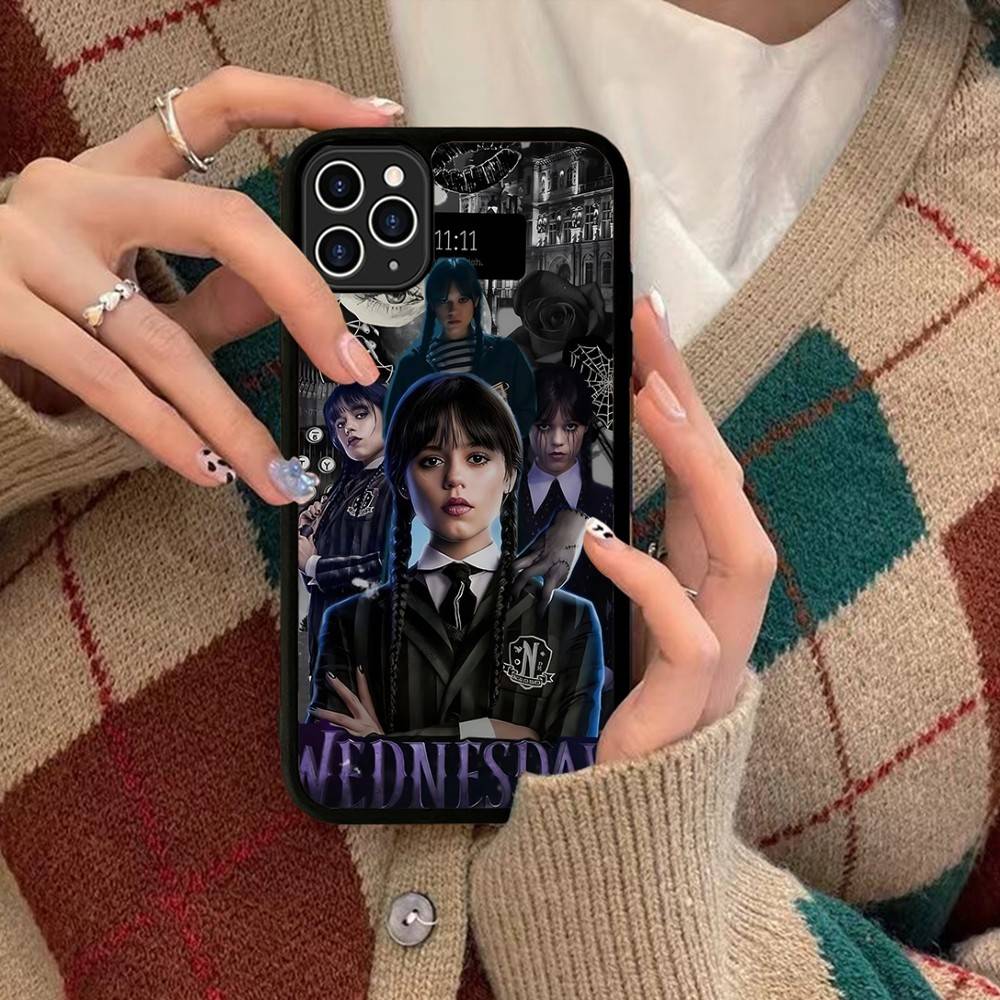 Чехол для телефона MOVIE W-Wednesday Для Iphone 16 15 14 13 12 11 Pro Max Plus Ударопрочный Жесткий Чехол из ТПУ+ПК