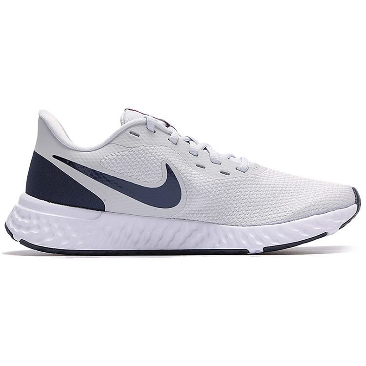Nike Кроссовки для бега Revolution 5 Серый Синий Красный Белый Мужские BQ3204-018