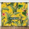 Curtain Tropical Plant Leaf Palm Leaf 3D Digital Printing Blackout Curtain Punching