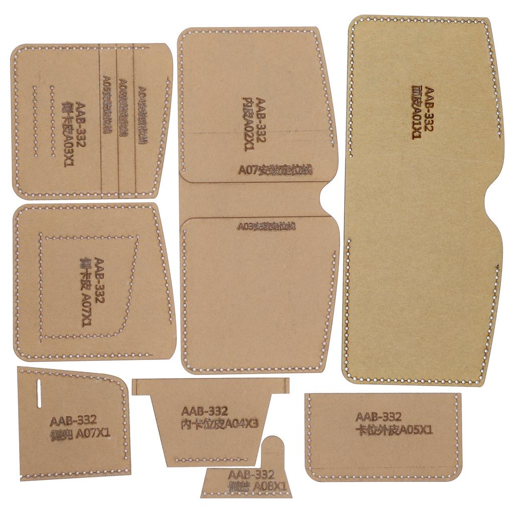 Short Wallet Acrylic Template Purse Making Stencil DIY Pattern Clear Leathercraft Tool