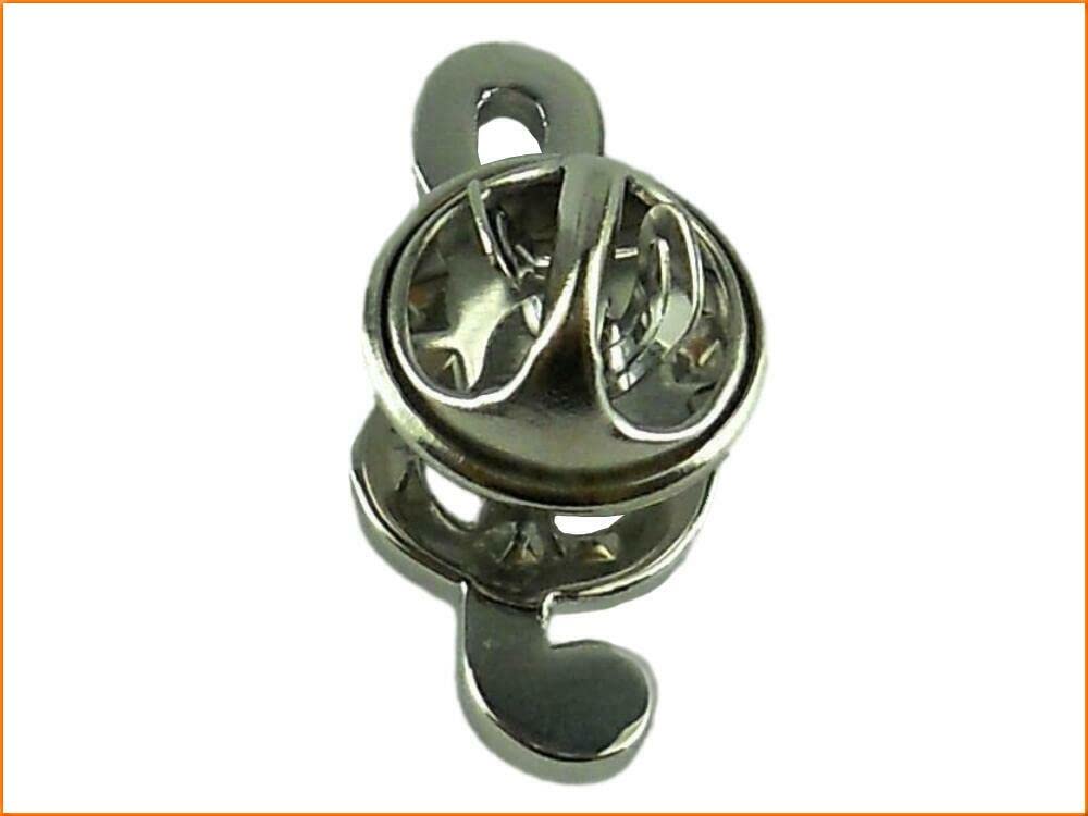 No-brand product Pin lapel musical treble silver badge, pin, brooch, note, clef, music, A,