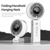 Handheld Fan Digital Display Fans High-speed Cool Fan Mini Portable Type-C Charging Desktop Folding 100 Level Hanging Neck Fan
