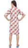 Bimba Floral Printed Women's Notched Collar Shirt Night Dress With Pockets -