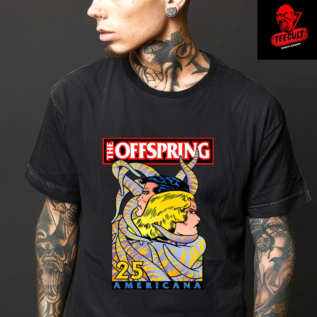 Men's and Women's T-shirts The Offspring 'Americana 25th Anniversary' Punk Unisex Cotton