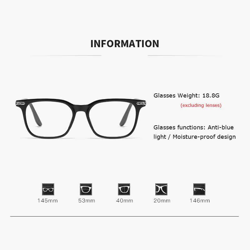 Color-changing Nearsighted Glasses Fashionable And Versatile Popular Online Anti-blue Light Glasses Retro Frame Myopia Glass6160