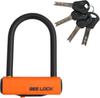 Мотоциклетный замок LEAD BEE LOCK с дужкой, алюминий 80 x 125 мм 12 LU-208A