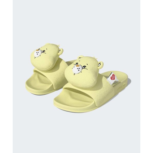 Мишки Гамми x adidas Adilette Шлепанцы Б/У Желтые Женские Сандалии Почти-Желтые Обувь-Белая Б/У-Желтый KH9956