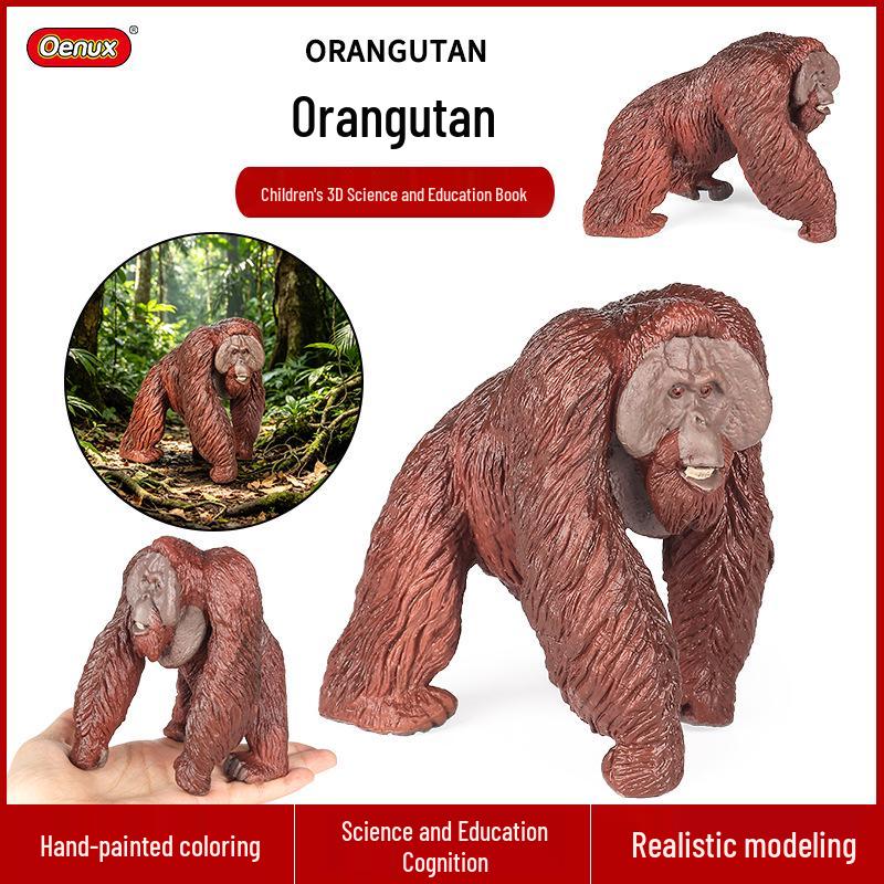 Large Red Orangutan Monkey Model - Cognitive Children's Zoo Gift