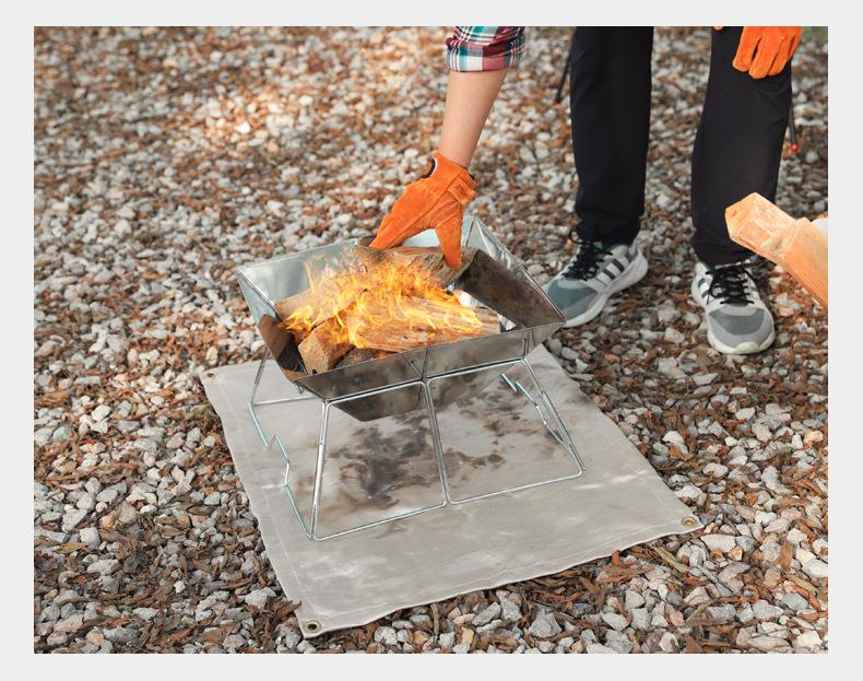 Fireproof Outdoor Picnic & Camping Mat - High Temp Flame Retardant Fiberglass Blanket