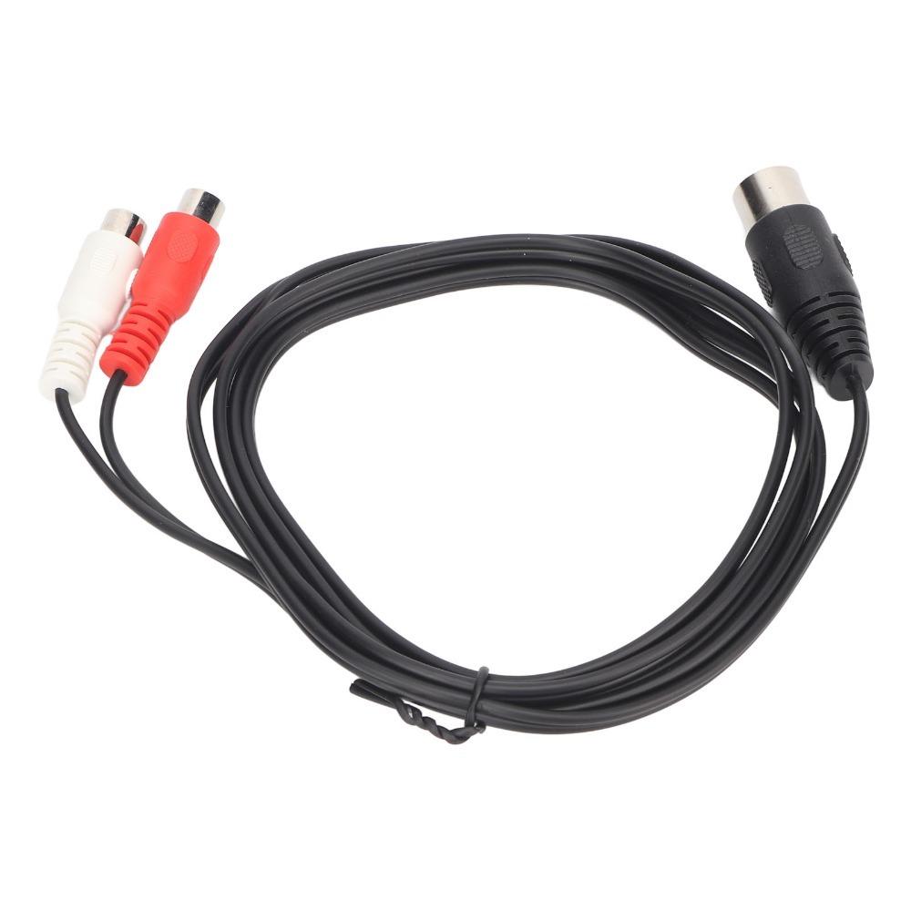Plug and Play 8 Pin Din to 2RCA Adapter Professional 8 Pin Male to Female 2RCA Sound Equipment